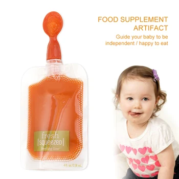 ReusableFood Papildyti Krepšį Saugaus Vaikų Tyrės Squeezer Namų Virtuvėje Balionėlis Pagalbiniai Maisto Saugojimo Krepšys Prekes Nuotrauka