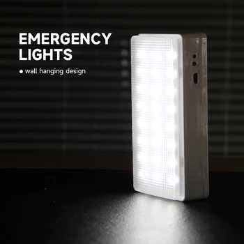 Avarinės Šviesos Sieniniai Įkrovimo Pagalbos LED Šviesos Nešiojamas Delninis Avarinis Apšvietimas Mirksi šviesos Naudojimui Namuose Nuotrauka