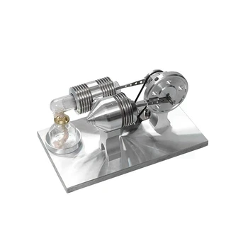 Mažas Stirlingo Variklio Modelis Gali Pradėti Kuro Mini Metalo Surinkti Žaislas Fizikos Eksperimentiniai Švietimo Pagalba Nuotrauka