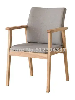 Paprasta medžio masyvo valgomojo kėdės, namų kėdė atlošo fotelis nagų salonas makiažas kėdė Japonijos laisvalaikio stalo kėdė Nuotrauka