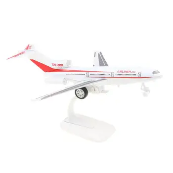 Lieti Lėktuvo Modelis 727-200 Žaislas Dekoro Kolekcija - Raudona Nuotrauka