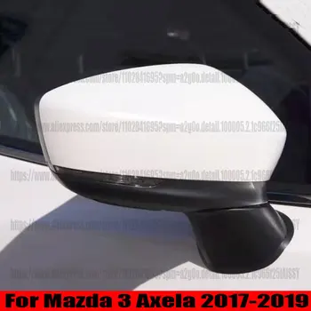 Už Mazda 3 2017 2018 2019 Pearl White Kairę ir Dešinę Pusę 5 8 9 Vielos galinio vaizdo Veidrodis Asamblėjos automobilių accsesories Nuotrauka