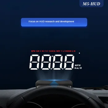Automobilių HD Hud Head-Up Ekranas Smart M5 Universal Black Projektorių Automobilių Stebėti Nuotrauka