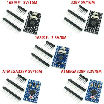 Pro Mini 168/328 Atmega168 3.3 V 5V 16M / ATMEGA328P-MU 328P Mini ATMEGA328 5V/16MHz Už Suderinamas su Arduino Nano Modulis Nuotrauka