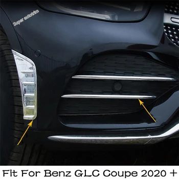Priekinis Bamperis Rūko Šviesos Lempos, Antakių Juostelės / Oro Įsiurbimo Angos Sparnas Padengti Apdaila Reikmenys Mercedes-Benz GLC Coupe 2020 2021 Nuotrauka
