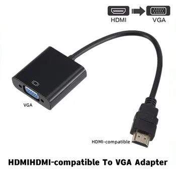 1080P HDMI suderinamus Į VGA Adapteris Keitiklis, Laidas HDMI Male VGA Famale Skaitmeninis Analoginis Konverteris Tablet nešiojamas KOMPIUTERIS su TV Nuotrauka