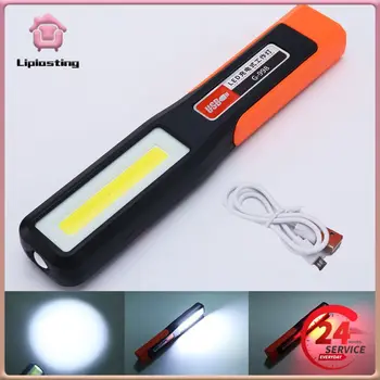 Nešiojamų COB LED Žibintuvėlis USB Įkrovimo Auto Remonto Darbo Inspekcijos Šviesos Vandeniui Magnetinio Kabo Lempa Kempingas Fakelas Nuotrauka