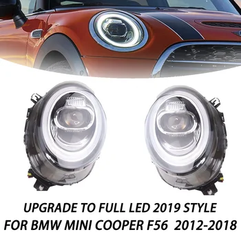 BMW Mini Cooper F56 2012-2018 Atnaujinti Full LED 2019 Stiliaus Žibintai Nuotrauka