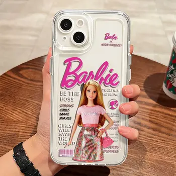 Barbė Telefono dėklas skirtas IPhone Skaidrus Kietas Mielas Asmenybės Kūrybos Lašas Atsparus, Patvarus Nuotrauka