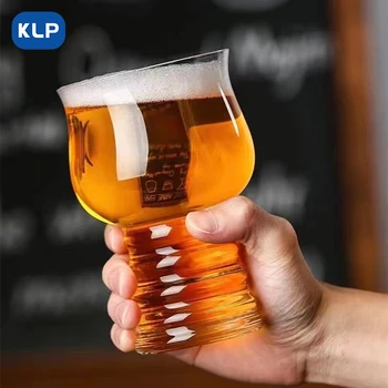KLP Belgijos amatų alaus Stiklo puodelis Kviečių alaus bokalas Bare Asmenybės alaus puodelis Pilzeno alaus bokalas Nuotrauka