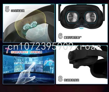 VR Akinius Integruota Mašina 3D Kompiuterio Garo Žaidimas Virtualios Realybės Headworn Prietaiso Transliacijos Vištienos Valgyti Nuotrauka