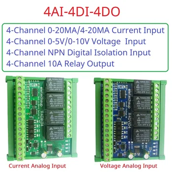 4AI 4DI 4DO ModBus Gateway Modulio Srovė 4-20 MA 0-5V 0-10V Skaitmeninis Analoginis Kiekis Įsigijimo Perjungimo Vertė Nuotrauka
