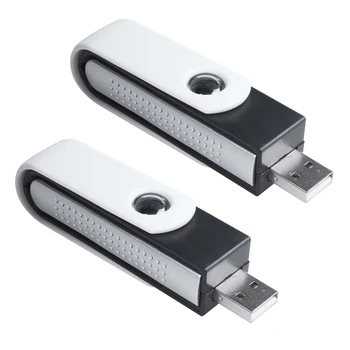 2X USB Joninių Deguonies Baras Gaiviklis Oro Valytuvas Jonizatoriaus Nešiojamas Juoda+Balta Nuotrauka
