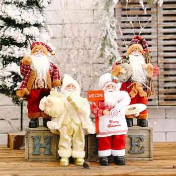 Santa Claus Lėlės Linksmų Kalėdų Dekoracijas 2023 Namų Kalėdų Papuošalai Navidad Gimdymo Kalėdų Dovanos Laimingų Naujųjų Metų 2024 Nuotrauka