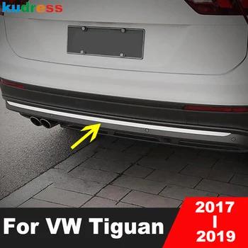 Volkswagen VW Tiguan 2017 2018 2019 Nerūdijančio Plieno Automobilio Galinio Buferio Apačioje Dangtelį Apdaila Liejimo Juostelės Išoriniai Priedai Nuotrauka