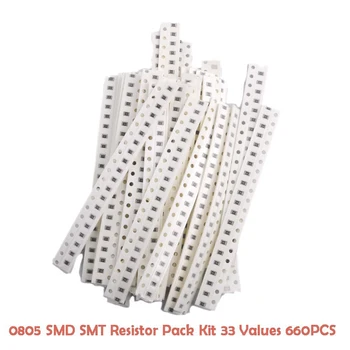 660pcs SMD Rezistorius 0805 SMD Kondensatorius Asorti Rinkinio 33 Varžos Vertės Chip Resistors Derinys Elektros Įrankių Rinkinys Nuotrauka
