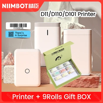 9 Ritininis Popierius Niimbot D110 D11 Mini Nešiojamieji Lipdukas Kišenėje Barcode Label Printer 