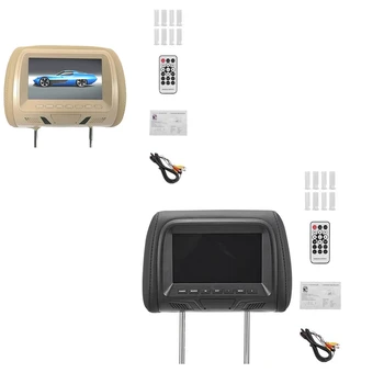 7Inch Touch Screen Automobilių Pogalvių Monitorius MP5 Grotuvas Pagalvės Galinės Sėdynės Pramogų Multi-Media AV, USB, SD MP4 MP5 FM B Nuotrauka