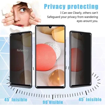 Anti-spy grūdintas stiklas samsung a50s apsauginis stiklas screen protector dėl 