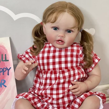 60cm Atgimsta Bamblys Mergina Baby Doll Realus Bebe Atgimsta Finished 3D Odos Matomas Venų Rankų darbo Dovana Vaikams Žaislai Nuotrauka