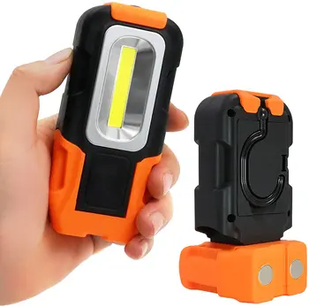 Nešiojamų LED Darbo Žibintas su baterijomis Kabinti Kablys & Magnetinio Žibintuvėlis COB Kišenėje Darbo Lengvųjų Automobilių Remontas Nuotrauka