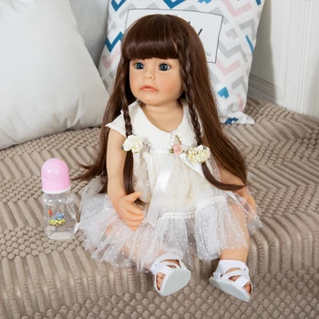 22 Colių Bebe Atgimsta viso Kūno Silikono Baby Doll Tikroviška Vandeniui Princesė Sue-sue Mergina Vaikų Lėlių Žaislą Dovanų Nuotrauka