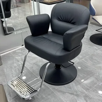 Ergonomiška Darbo Blakstienų Barber Kėdės Swivel Paprasta Hidraulinė Barber Kėdės Veido Silla Barberia Prekybos Baldai YQ50BC Nuotrauka