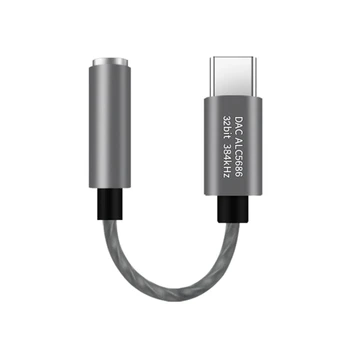 USB Tipo C iki 3,5 mm Ausinių Lizdas VPK Adapteris 32Bit 384KHz 