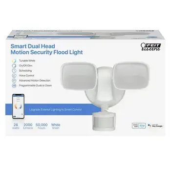 Reguliuoti Smart Hardwire Derinamų Balta Judesio Saugumo LED Potvynių Šviesos 2K Liumenas Nuotrauka