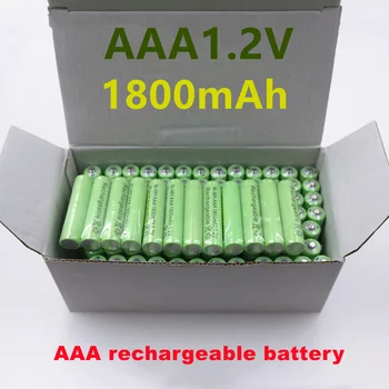 100% Originalus AAA 1800 MAH 1.2 V Aukštos kokybės Įkraunamos Baterijos AAA 1800 MAH NiMH 1.2 V 3A Baterija Nuotrauka