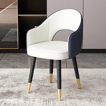 Estetinės Šiuolaikinės Kėdės Baltos spalvos Grindų Akcentas Modernūs, Prabangūs Estetinės Kėdės Unikalus Viešbutis Makiažas Cadeira Žaidėjus Baldai WJ40XP Nuotrauka