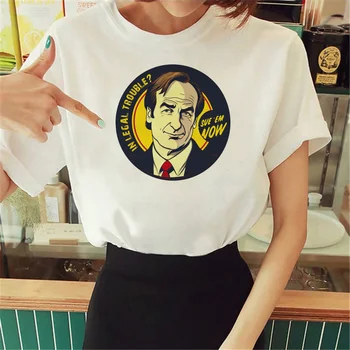 Geriau Skambinti Saulius marškinėliai moterims Japonų manga Tee mergina streetwear Japonų drabužių Nuotrauka