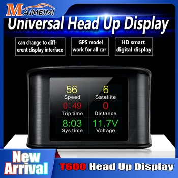 T600 HUD Head Up Display Už Automobilio Smart Matuoklis Skaitmeninis GPS Greitis APS / min Vandens Temp Kuro sąnaudos Smart Automobilių Sistemos, Automobilis Auto Meter Nuotrauka