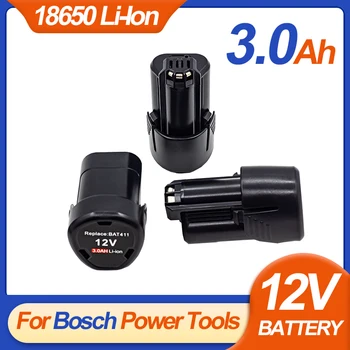 Naujas Pakaitinis Akumuliatorius Bosch 12V 3.0 Ah Galios Įrankis Baterija Suderinama su Bosch 12V Maitinimo Gręžimo BAT411 BAT412A BAT413A Nuotrauka