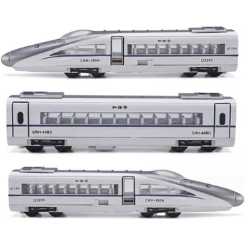 4pcs/Daug Angliavandenilių 1:64 Automobilio Lydinio Traukinio Modelis greitųjų Geležinkelių Metro Traukti Atgal Magnetiniai Žaislai Vaikams Automobilio Modelį Žaislas Nuotrauka