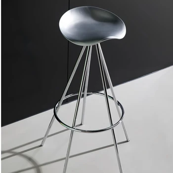 Madingas Aliuminio Lydinio, Baro Kėdės, buitiniai swivel didelis valgomasis kėdė kambarį rotable metalo baro taburetės namų baldai Nuotrauka