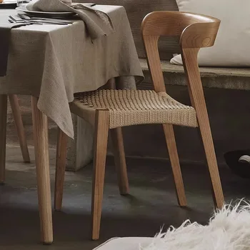 Mediniai Rotango Valgomojo Kėdės Valgomojo Kėdės Valgomojo Kėdės Valgomojo Kėdės Modernus Stalo Muebles Cocina De Svetainės Baldai Nuotrauka