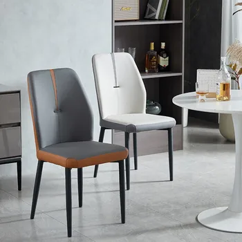 Valgomasis Atsipalaiduoti Valgomojo Kėdės Velvet Lounge Šiaurės Makiažas Dizainas, Odinis Valgomojo Kėdės Su Atlošais Silla Virtuvės Baldai Nuotrauka