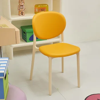 Šiaurės Kremas Stiliaus Valgomojo Kėdės Virtuvėje Plastikiniai Minimalistinis Modernus Restoranas Kėdės Šalies italijos Cadeira Namų Baldai WKDC Nuotrauka