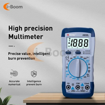 A830L Multimetras LCD Ekranas Voltmeter Ammeter Ohmmeter Diodų Triode Aptikimo Protingas Elektrikas Priemonė, Elektros Bandymo Per Nuotrauka