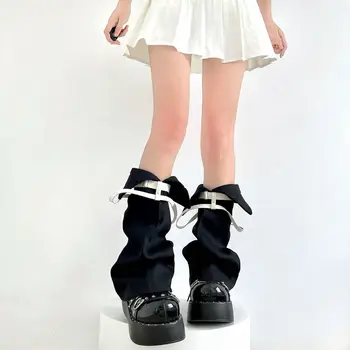 Japonijos Krūva Kojinių Y2K Aštrus Mergina Diržo Sagtis Studentų Subkultūra Blyksnius Ilgai Kojinės Kojų Šildytuvus Moterų Kojos Apima Įkrovos Rankogaliai Nuotrauka