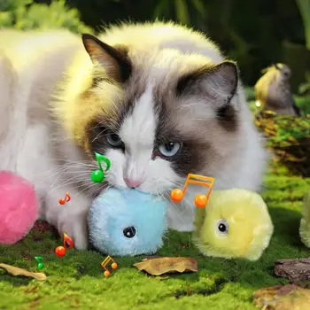 Praktinių Augintinio Pliušinis Žaislas Nešiojamų Kačiukas Žaislas Imituojant Gyvūnų Garsus, Žaisti Pliušinis Medžiaga Mažai Kačių Žaislas Kamuolys Nuotrauka