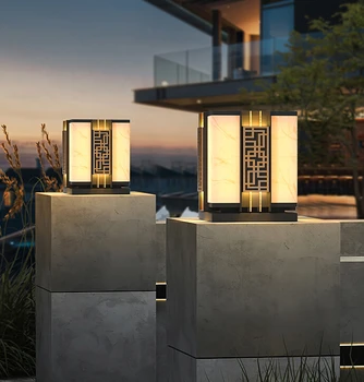 Saulės energija varomas kiemas skiltyje žibintas Naujas Kinų stiliaus skiltyje, šviesos, Lauko villa sienų apšvietimo lauko durų lemputė Nuotrauka