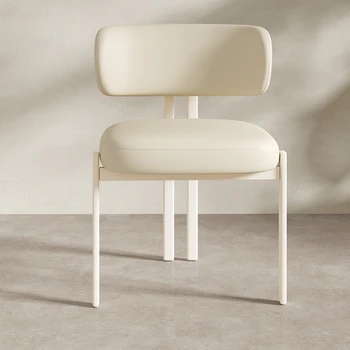 Kremas Stiliaus Šiaurės Valgomojo Kėdės Balta Buitinių Prabanga, Moderni Valgomojo Kėdės Dizainas Atlošas Silla Comedor Namų Baldai WZ50DC Nuotrauka