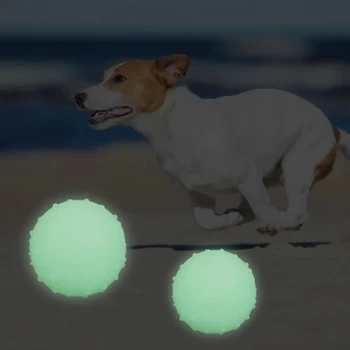 2023NEW Patvarus žėrintis pet kamuolius, bite-atsparūs guminiai žaislai, interaktyvus šuniukas prekes Nuotrauka