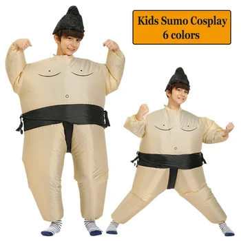 Vaikai Anime Cosplay Kostiumų Pripučiamas Sumo Kostiumas Helovinas Puras Šalies Tiktų Gimtadienio Dovanos Vaidmuo Žaisti Disfraz Nuotrauka