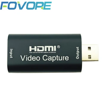HDMI Capture Card Vaizdo įrašymo Įrenginys Žaidimas Užfiksuoti USB 2.0 Grabber Diktofonas 4K 1080P už PS4 Žaidimas, DVD, HD vaizdo Kameros Transliacija Nuotrauka