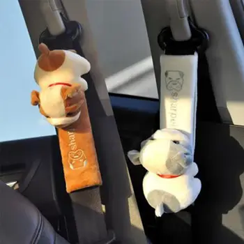 Universalus Animacinių Filmų Automobilio Sėdynės Diržo Dangtelis Auto Saugos Diržų Pečių Trinkelėmis Šiltas Flanelė Interjero Sėdynės Pagalvėlės Raštas Saugos Nuotrauka